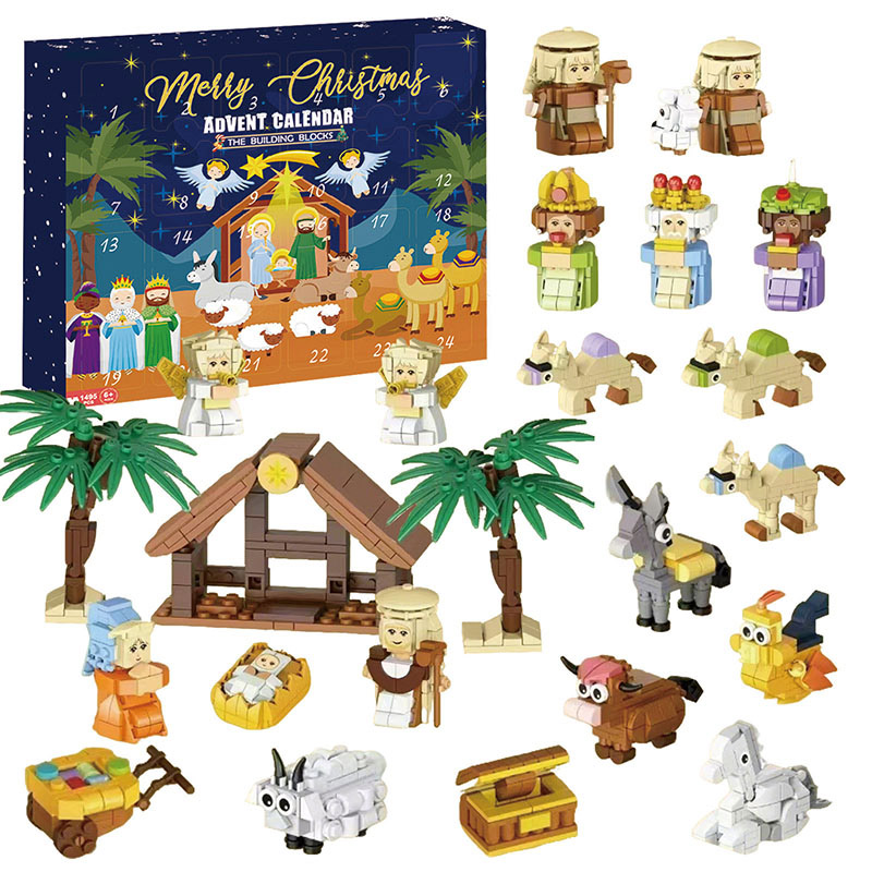 Building Block Mini - 2026 Weihnachts-Adventskalender Geschenkbox 24 Tage Countdown